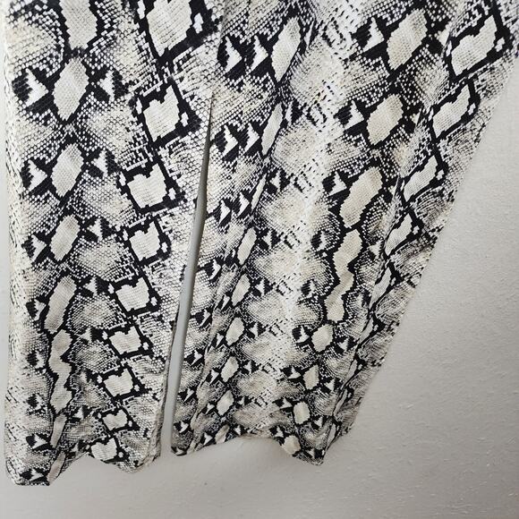 L'Agence Teddy 100% Silk Python Snake Print Wide Leg Jumpsuit 2 NWT Designer - Picture 9 of 14